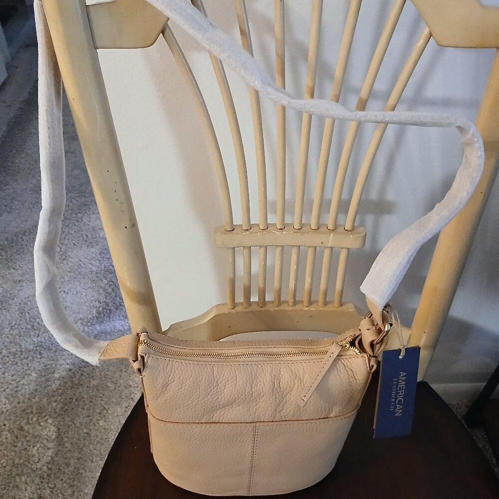 American Leather Co. Pebble Leather Crowley Bucket Crossbody